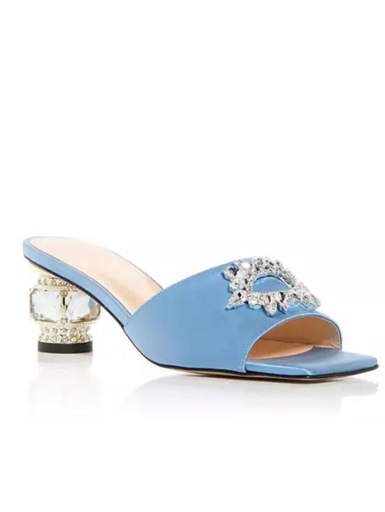 Nalebe Shoes - Nalebe Women's Aurum Embellished Slide Sandals